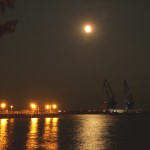 Balchik Hafen bei Nacht